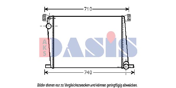 AKS DASIS radiatorius, variklio aušinimas 050031N